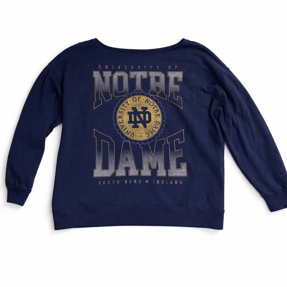 Hollister Navy Blue Off-the-Shoulder Sweater